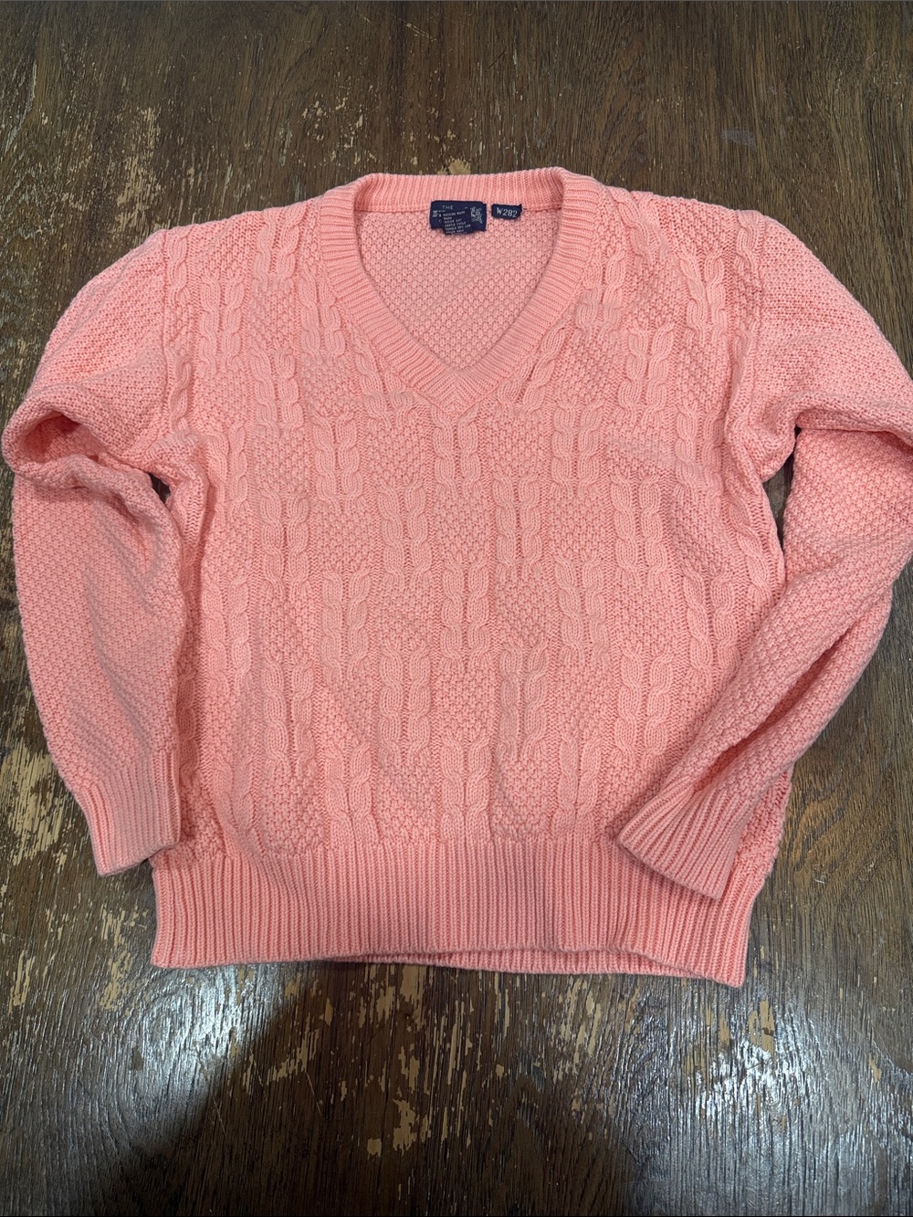 Izod Coral Cable-Knit V-Neck Sweater